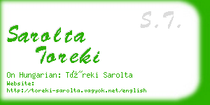 sarolta toreki business card